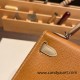 Hermes kelly20 epsom19cm 37 /Gold& S2/ Trench Silver Hardware  Full Handmade kellymini-069