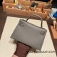 Hermes kelly20 epsom19cm 0L/ Gris Meyer Gold Hardware  Full Handmade kellymini-076