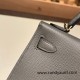 Hermes kelly20 epsom19cm 0L/ Gris Meyer Gold Hardware  Full Handmade kellymini-076