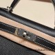 Hermes kelly20 epsom19cm Silver Hardware 89/ Black (Noir) Full Handmade kellymini-078