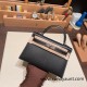 Hermes kelly20 epsom19cm Silver Hardware 89/ Black (Noir) Full Handmade kellymini-078