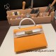 Hermes kelly20 epsom19cm Gold Hardware 9H/Soleil & 01 /White Gold Hardware Full Handmade kellymini-079