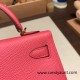 Hermes kelly20 epsom19cm 8W /Rose Azalee Gold Hardware  Full Handmade kellymini-081