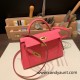 Hermes kelly20 epsom19cm 8W /Rose Azalee Gold Hardware  Full Handmade kellymini-081