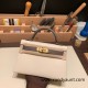 Hermes kelly20 epsom19cm 10 /Craie & 8F/Etain Gold Hardware  Full Handmade kellymini-083