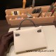 Hermes kelly20 epsom19cm 10 /Craie & 8F/Etain Gold Hardware  Full Handmade kellymini-083