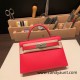 Hermes kelly20 epsom19cm I6 /Rose Extreme Silver Hardware  Full Handmade kellymini-085