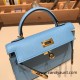 Hermes kelly20 epsom19cm 7N /Celeste Gold Hardware Full Handmade kellymini-086