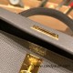 Hermes kelly20 epsom19cm 8F /Etain Gold Hardware Full Handmade kellymini-091