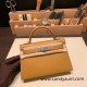 Hermes kelly20 epsom19cm 2S /Sesame Silver Hardware  Full Handmade kellymini-094