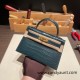 Hermes kelly20 Matte Alligateor Crocodile 19cm V0/Vert Rousseau Gold Hardware Full Handmade kellymini-096