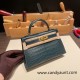 Hermes kelly20 Matte Alligateor Crocodile 19cm V0/Vert Rousseau Gold Hardware Full Handmade kellymini-096