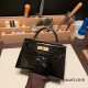 Hermes kelly20 Alligateor crocodile 89 /Black (Noir) Gold Hardware Full Handmade kellymini-105