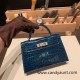 Hermes kelly20 Alligateor crocodile W0 /Vert Bosphore Silver Hardware Full Handmade kellymini-106