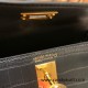 Hermes kelly20 Matte Mini Kelly Alligateor crocodile 89 /Black (Noir) Gold Hardware Full Handmade kellymini-110