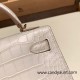 Hermes kelly20 Alligateor crocodile 8L/Beton (Béton) Gold Hardware Full Handmade kellymini-111