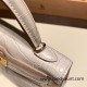 Hermes kelly20 Alligateor crocodile 8L/Beton (Béton) Gold Hardware Full Handmade kellymini-111