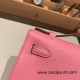 Hermes Kelly pochette Epsom 1Q/Rose Confetti  Roseglod Hardware Pochette--013