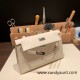 Hermes Kelly pochette Epsom 10 /Craie Gold Hardware Pochette--018