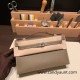 Hermes Kelly pochette Epsom 18/Étoupe Grey Silver Hardware  Pochette--021