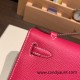 Hermes Kelly pochette epsom 8T /Rose Candy  Silver Hardware Pochette--023