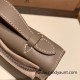 Hermes Kelly pochette swift 8C /Elephant Grey Silver Hardware Pochette--024