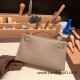 Hermes Kelly pochette swift 8C /Elephant Grey Silver Hardware Pochette--024