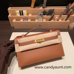 Hermes Kelly pochette swift 37 /Gold Gold Hardware Pochette--026