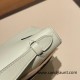 Hermes Kelly pochette swift 0S vertdeau Silver Hardware Pochette--031