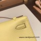 Hermes Kelly pochette swift 1Z /Jaune Poussin  Silver Hardware Pochette--032