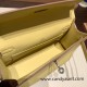 Hermes Kelly pochette swift 1Z /Jaune Poussin  Silver Hardware Pochette--032