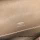 Hermes Kelly pochette swift 18 /Étoupe Grey (Étoupe) Silver Hardware Pochette--036