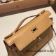 Hermes Kelly pochette swift 0M/Chai Gold Hardware Pochette--037