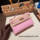 Hermes Kelly pochette swift X9/ Mauve Sylvestre Rosegold Hardware Pochette--039