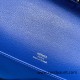 Hermes Kelly pochette swift 7T/ Blue Electric Silver Hardware Pochette--040