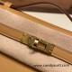 Hermes Kelly pochette swift 4B /Biscuit  Gold Hardware Pochette--041