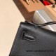 Hermes Kelly pochette swift 89/ Black (Noir) Gold Hardware Pochette--042