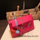 Hermes Kelly pochette swift 0D /Rose Mexico Silver Hardware Pochette--044