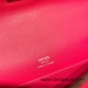 Hermes Kelly pochette swift 0D /Rose Mexico Silver Hardware Pochette--044