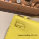 Hermes Kelly pochette swift 9R/ Lime Silver Hardware Pochette--048