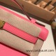 Hermes Kelly pochette swift 8W /Rose Azalee  Gold Hardware Pochette--053