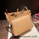 Hermes Lindy 26cm evercolor 0M/Chai & X9 /Mauve Sylvestre Silver Hardware lindy26-005