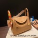 Hermes Lindy 26cm Clemence 4B /Biscuit Gold Hardware lindy26-014