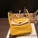 Hermes Lindy 26cm Clemence 9D /Jaune Ambre Silver Hardware lindy26-018