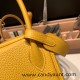 Hermes Lindy 26cm Clemence 9D /Jaune Ambre Silver Hardware lindy26-018