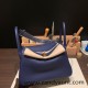 Hermes Lindy 26cm Clemence 73/ Blue Saphir Gold Hardware lindy26-042