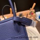 Hermes Lindy 26cm Clemence 73/ Blue Saphir Gold Hardware lindy26-042