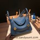 Hermes Lindy 26cm Clemence S4/ Deep Blue lindy26-046