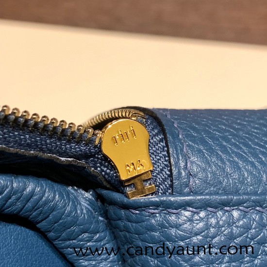 Hermes Lindy 26cm Clemence S4/ Deep Blue lindy26-046