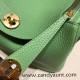 Hermes Lindy 26cm Clemence 3I/ Vert Criquet lindy26-049